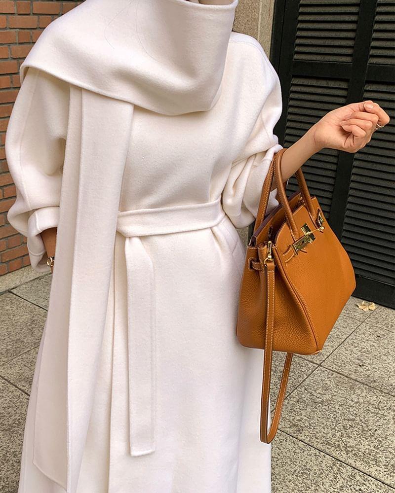 Plain Tie-Front Coat Product Image
