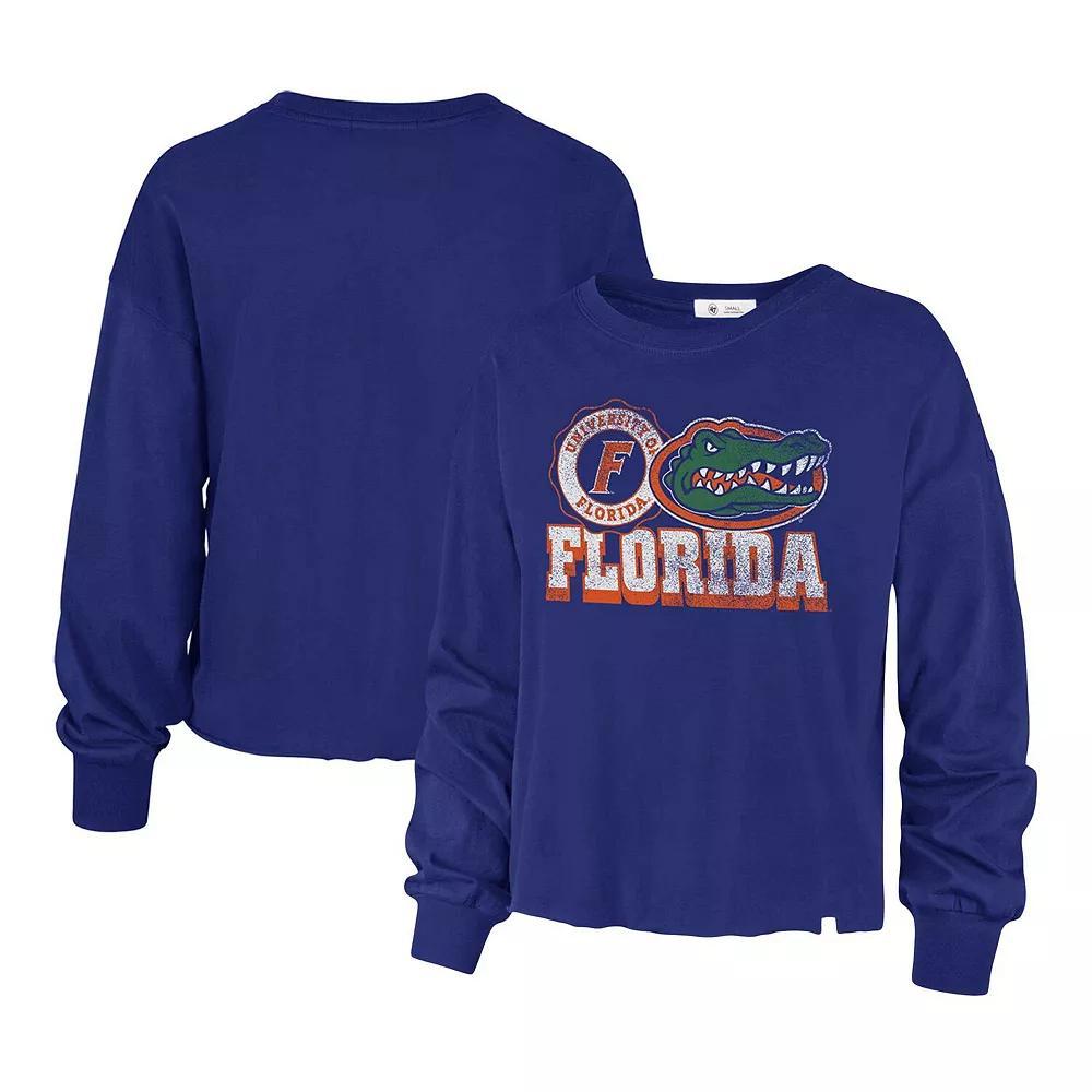 Women's '47 Royal Florida Gators Bottom Line Parkway Long Sleeve T-Shirt, Size: Large, Blue Product Image
