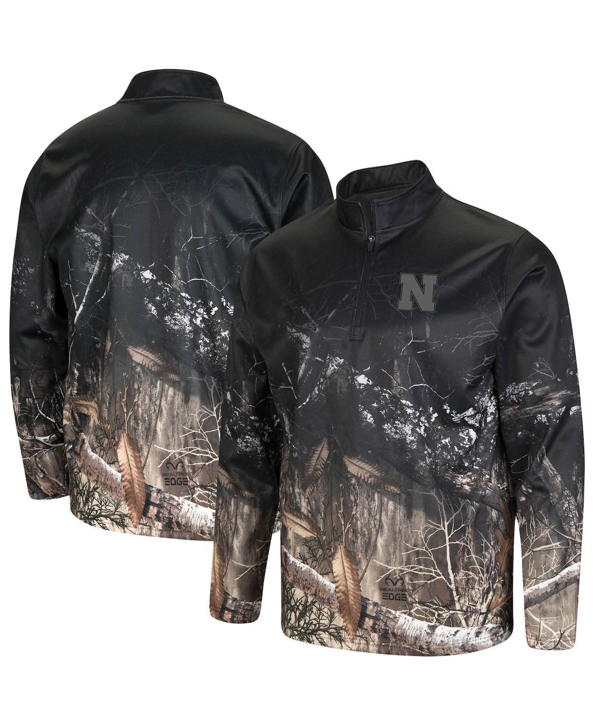 Men's Colosseum Black/Realtree Camo Indiana Hoosiers Creek Quarter-Zip Jacket, Size: Medium Product Image