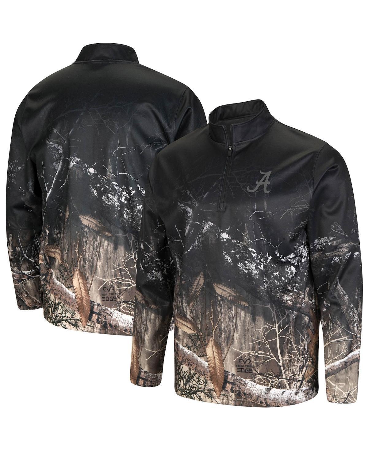 Men's Colosseum Black/Realtree Camo Indiana Hoosiers Creek Quarter-Zip Jacket, Size: Medium Product Image
