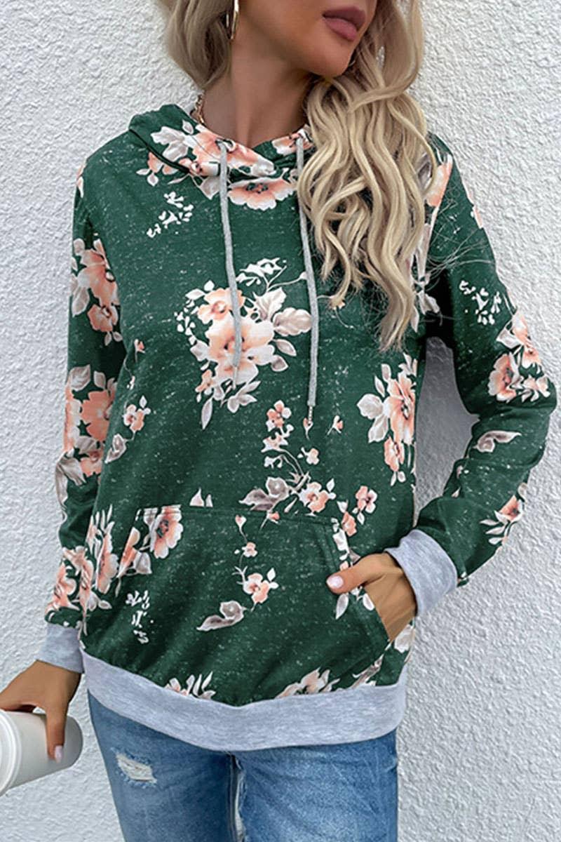 Floral Pocket Hoodie Product Image