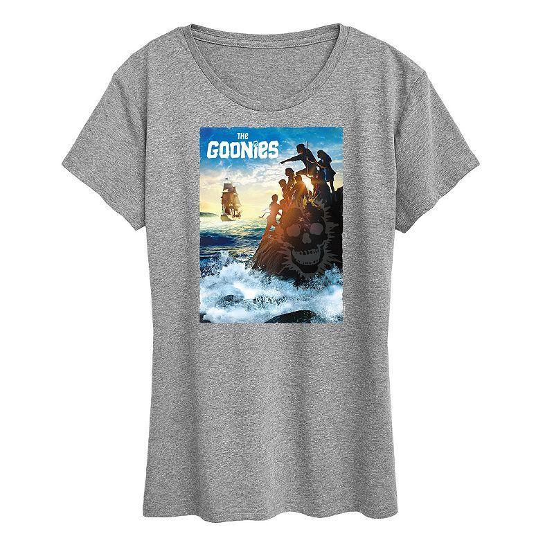 Womens The Goonies Sunset Rock Graphic Tee Grey Gray Product Image