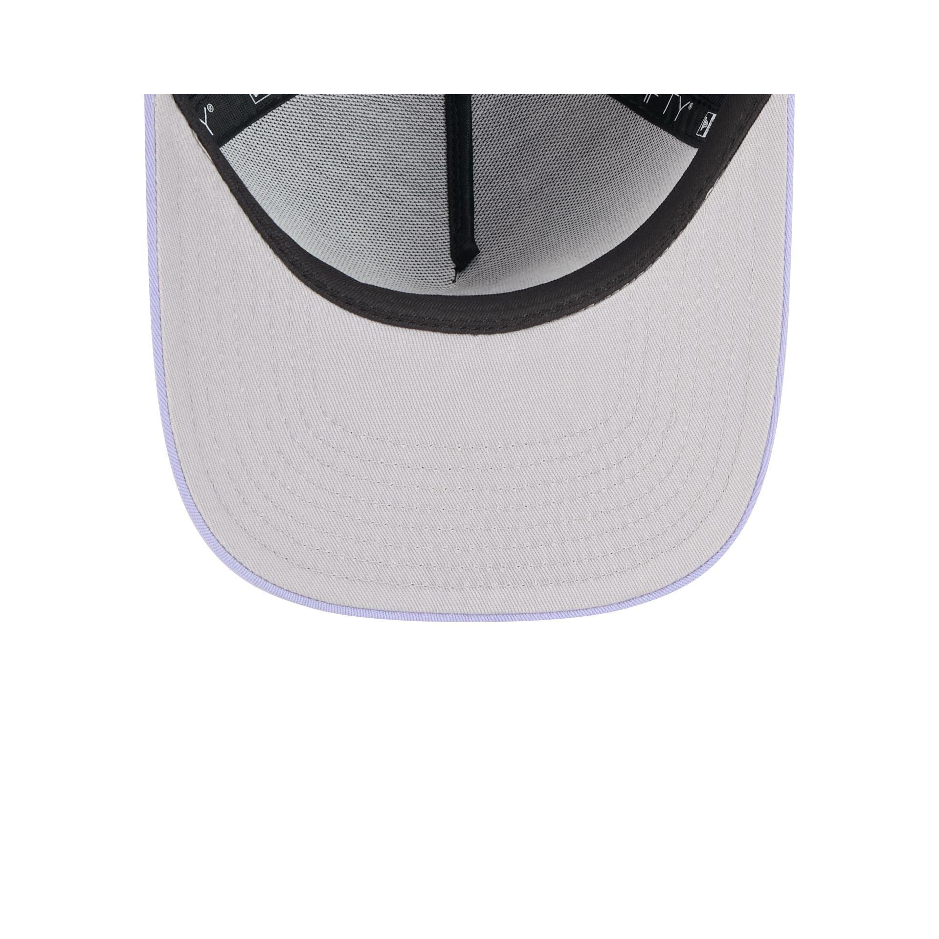 Milwaukee Bucks Navy Lavender 9FIFTY A-Frame Snapback Hat Male Product Image