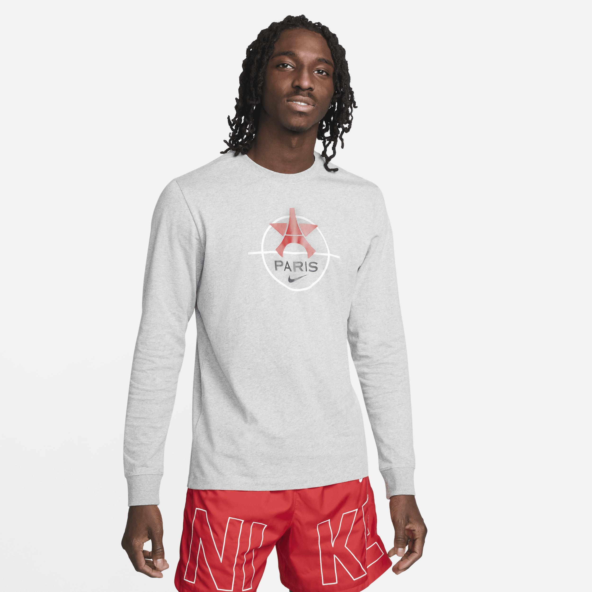 Men's Nike Heather Gray Paris Saint-Germain Knockout Long Sleeve T-Shirt, Size: 2XL, Psg Grey Product Image