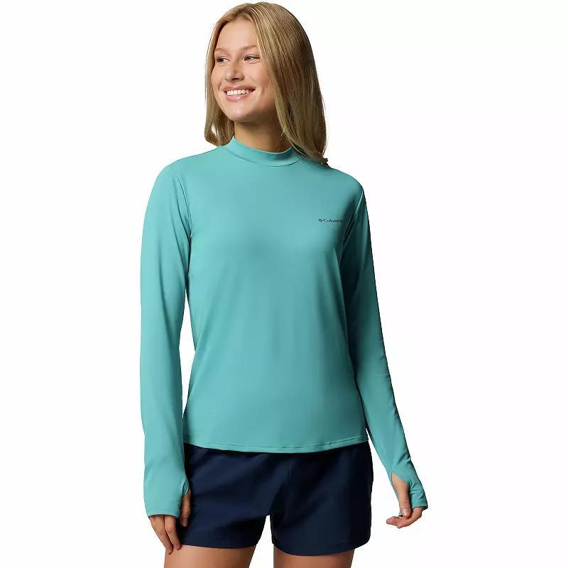 Women's Columbia Chill River UPF 50 Long Sleeve Mock Neck Shirt, Size: Small, Blue Product Image