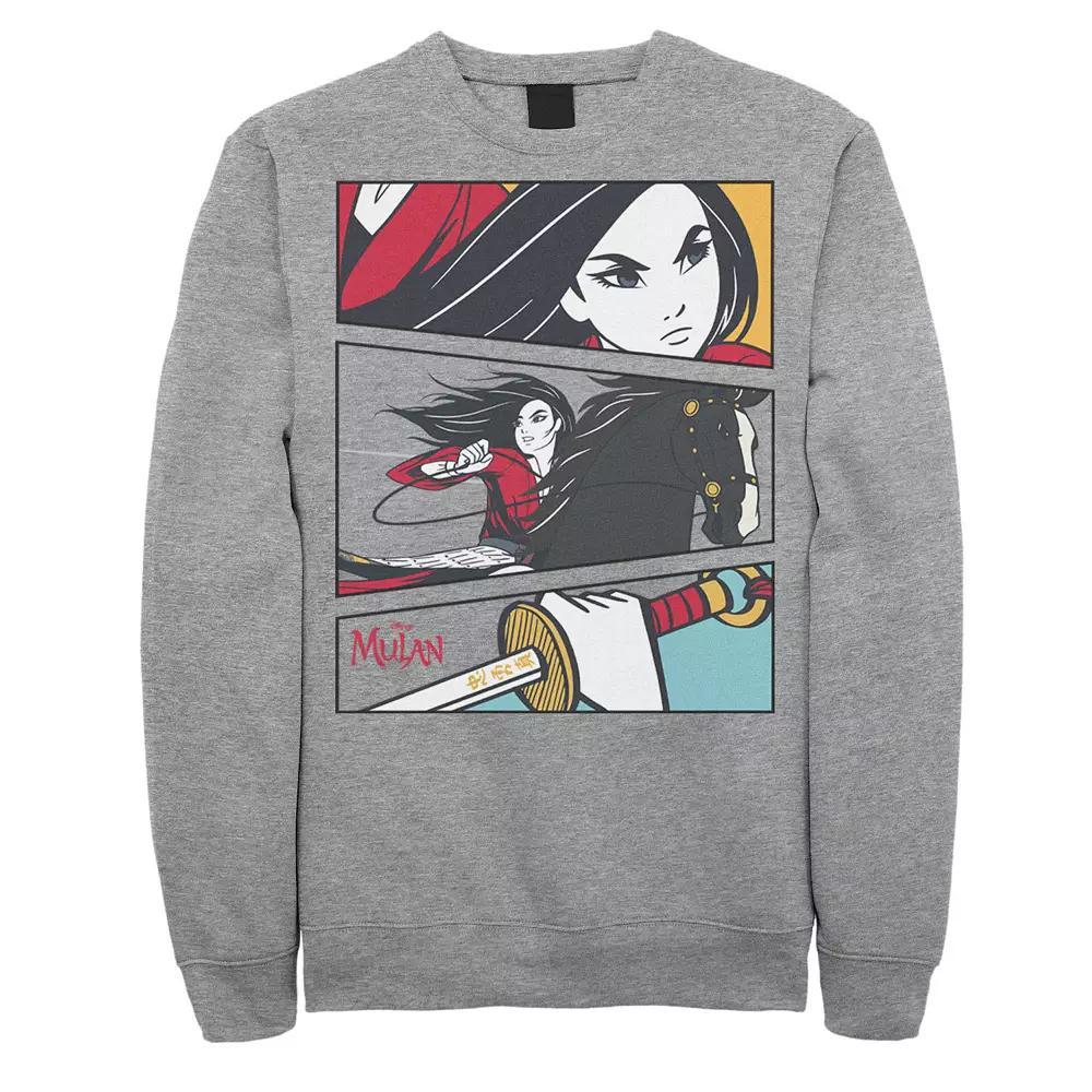 Disney's Mulan Comic Action Panels Men's Sweatshirt, Size: Large, Athletic Grey Product Image