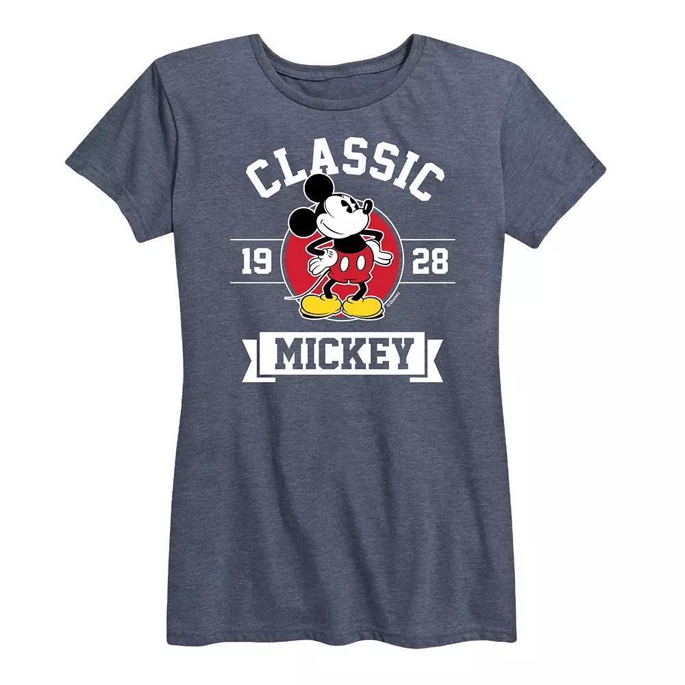Disney's Mickey Mouse Women's Classic 1928 Graphic Tee, Size: Large, Grey Blue Product Image