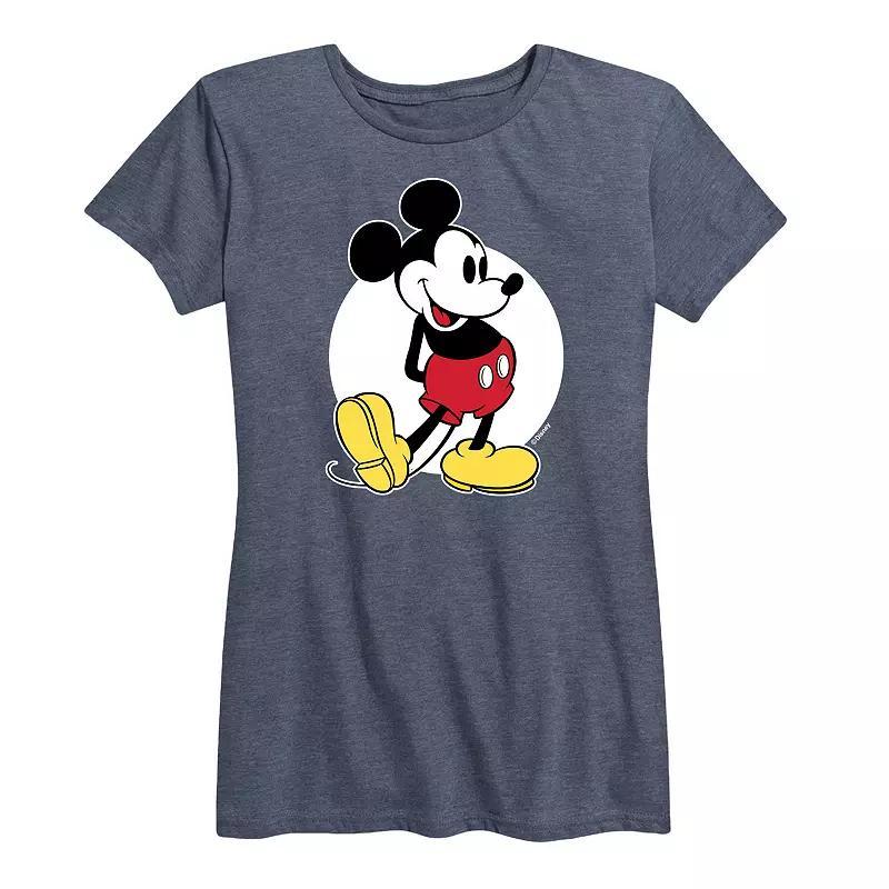 Disney's Mickey Mouse Women's Classic Graphic Tee, Size: Medium, Grey Blue Product Image