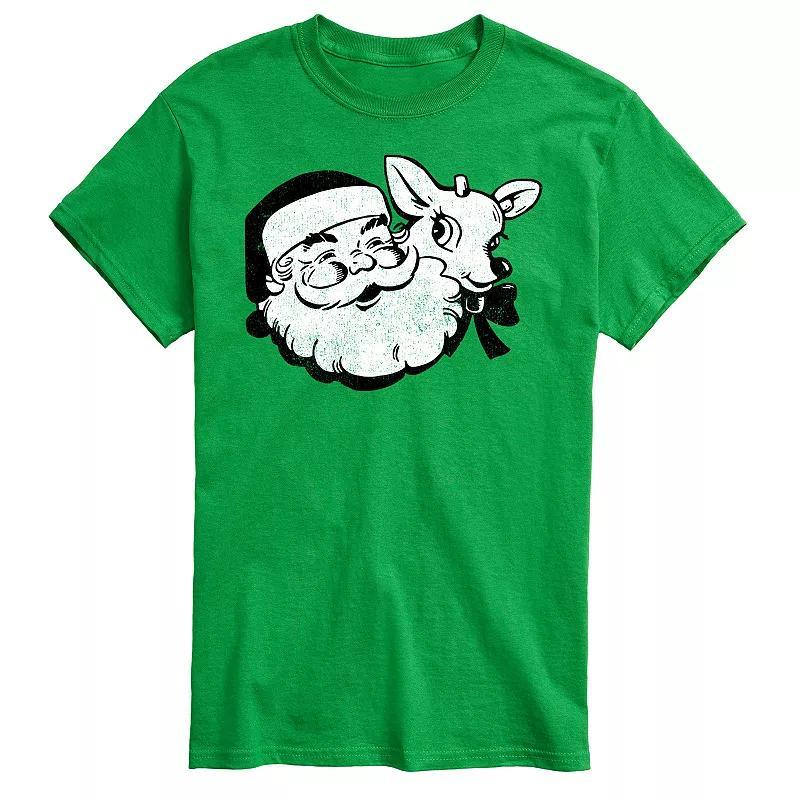 Mens Santa & Reindeer Graphic Tee Product Image