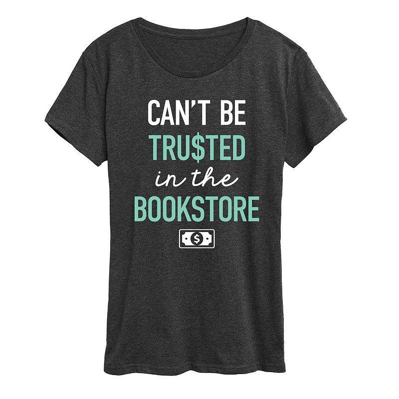 Womens Cant Be Trusted Graphic Tee Heather Grey Product Image