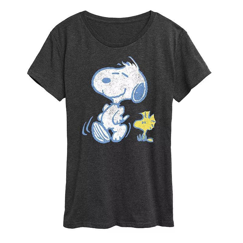 Womens Peanuts Pastels Graphic Tee, Girls Blue Product Image