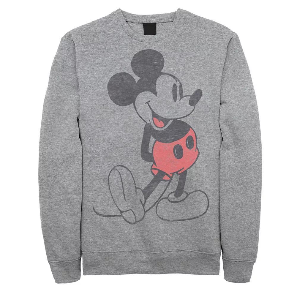 Disney's Big & Tall Mickey & Friends Mickey Mouse Vintage Portrait Fleece, Men's, Size: 3XB, Athletic Grey Product Image