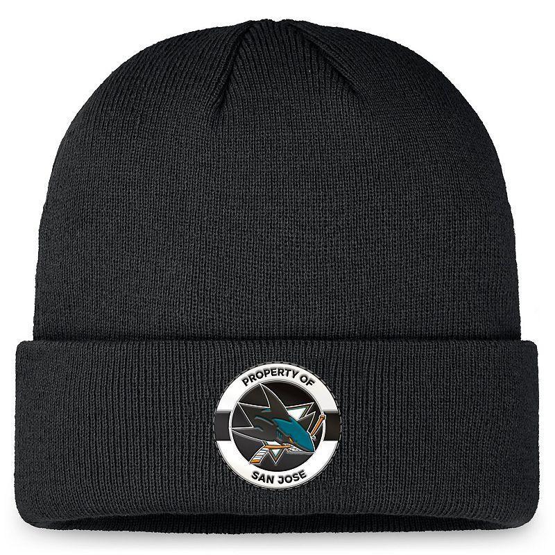 Men's Fanatics Black Chicago Blackhawks Authentic Pro Training Camp Cuffed Knit Hat Product Image