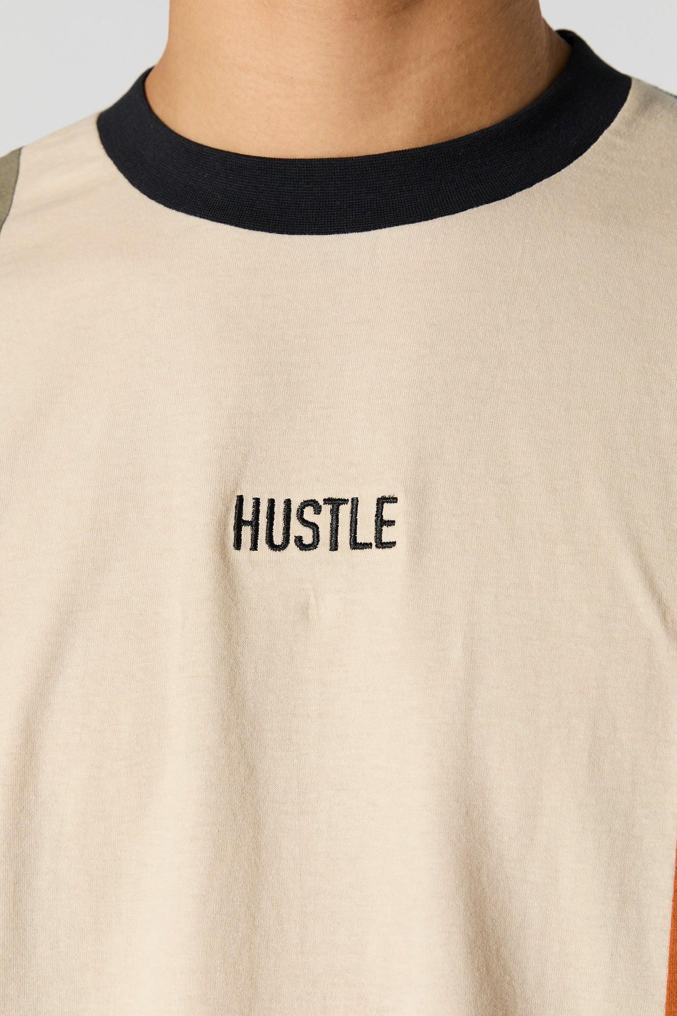 Colourblock Embroidered T-Shirt Male Product Image