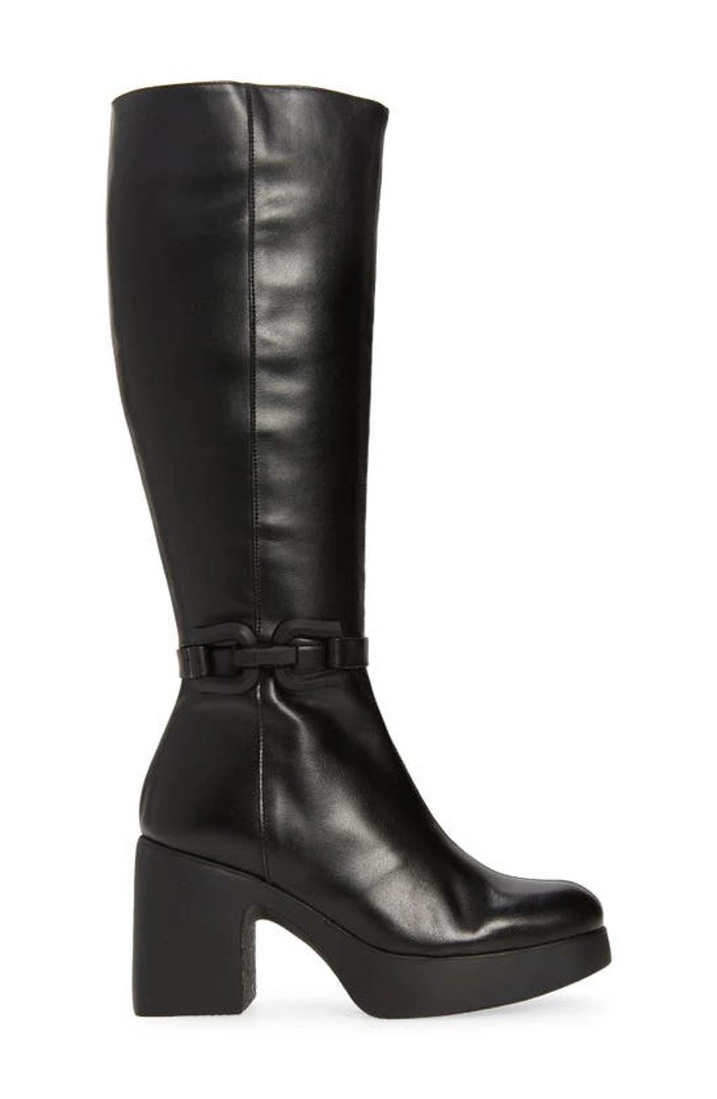 WONDERS Platform Boot In Black Leather Product Image
