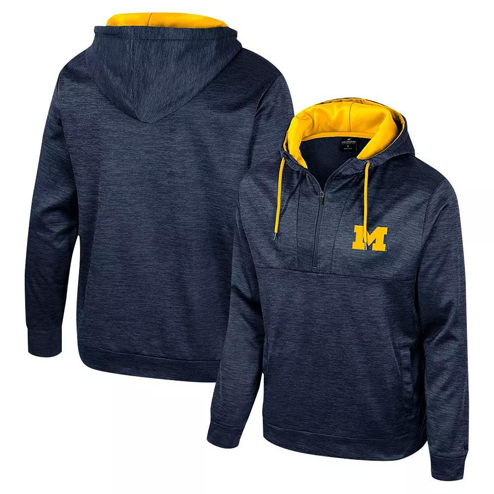 Men's Colosseum Navy Michigan Wolverines Cypher Half-Zip Hoodie, Size: Large, Blue Product Image