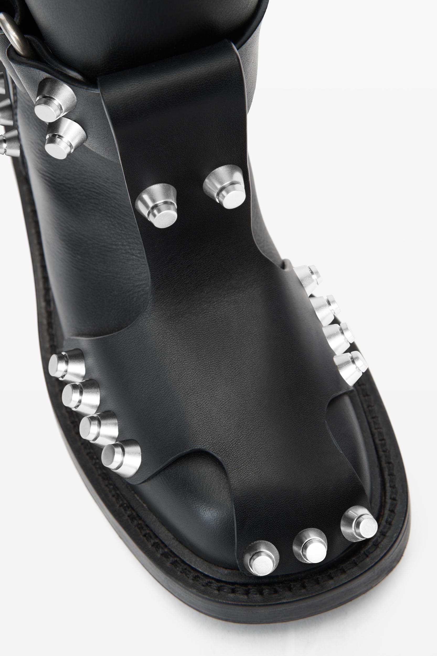Dixon Buckle Thigh-high Boot In Leather Product Image