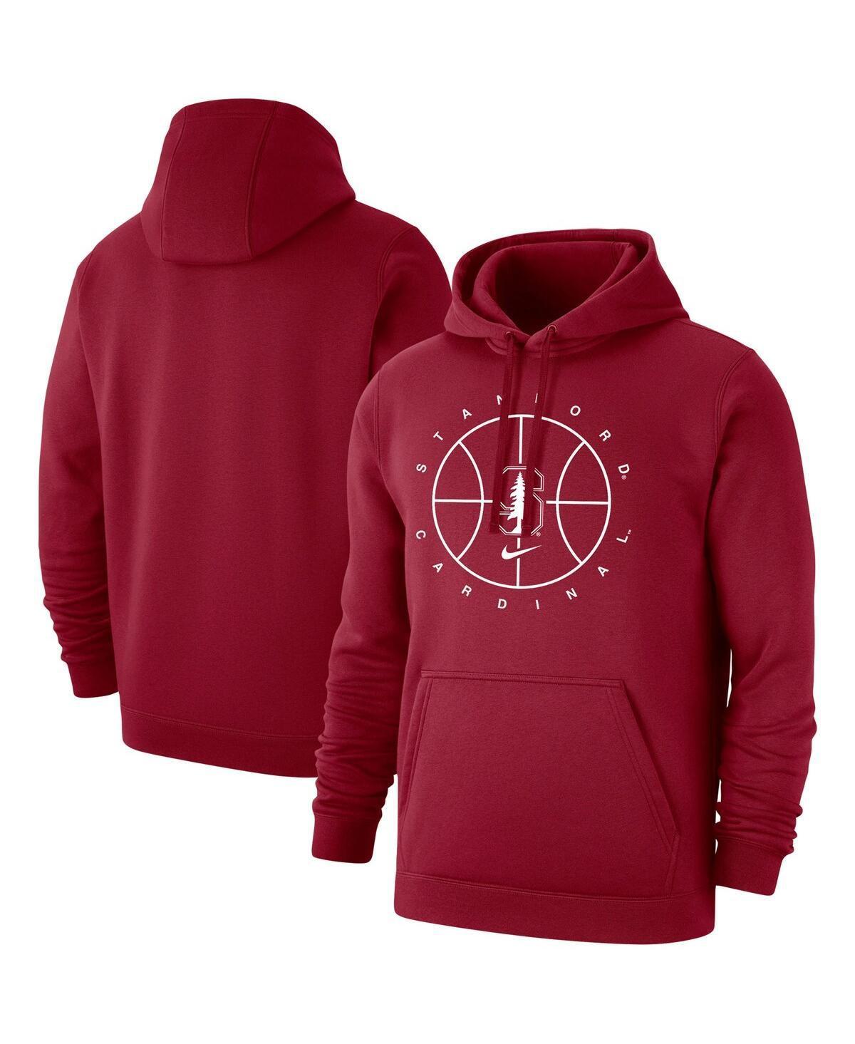 Men's Nike Cardinal Stanford Cardinal Basketball Icon Club Fleece Pullover Hoodie, Size: 2XL, Red Product Image