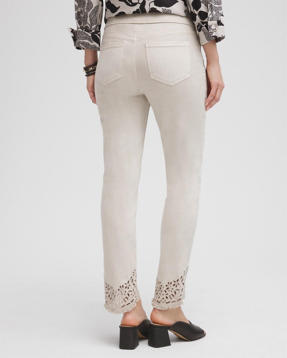 Eyelet Tulip Hem Pull-on Ankle Jeggings Product Image