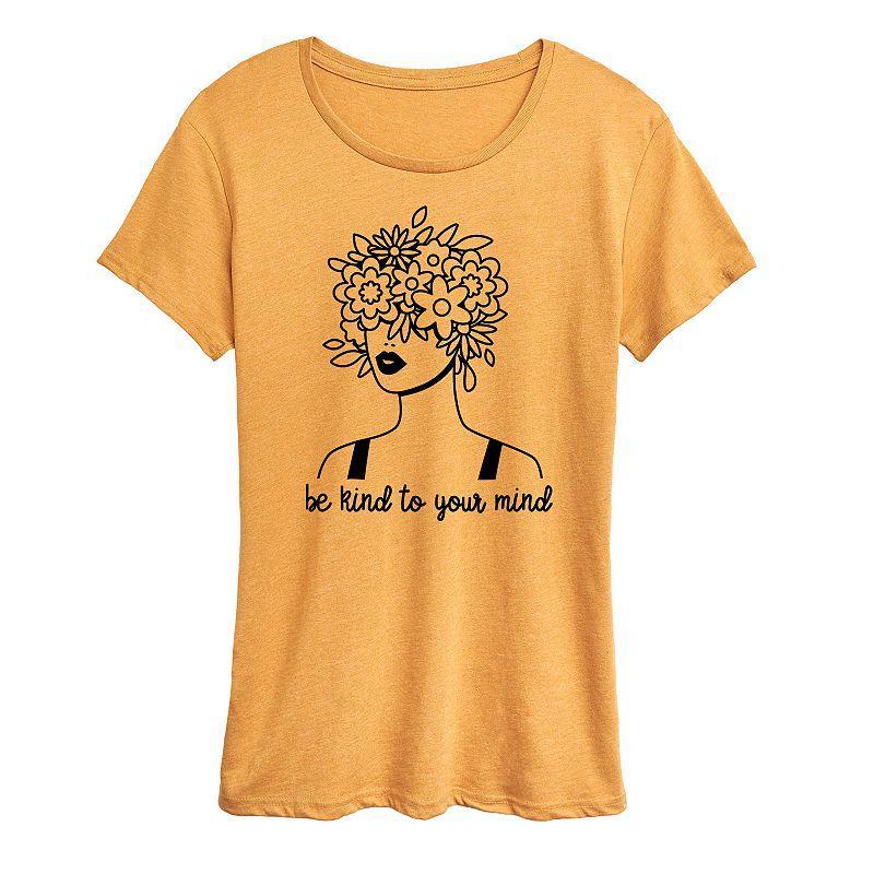 Womens Cross EKG Graphic Tee Grey Green Product Image