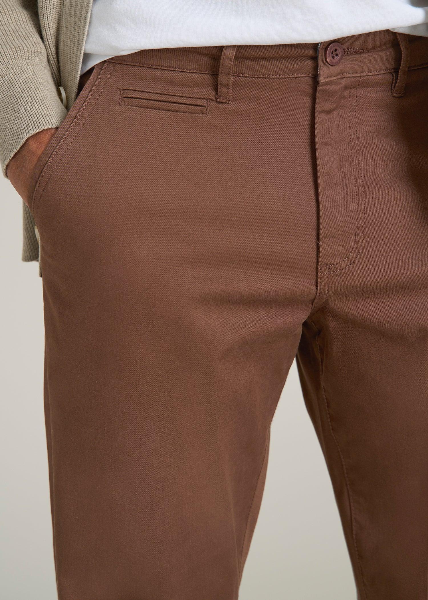 J1 STRAIGHT Leg Chinos in Otter Brown - Pants for Tall Men Product Image
