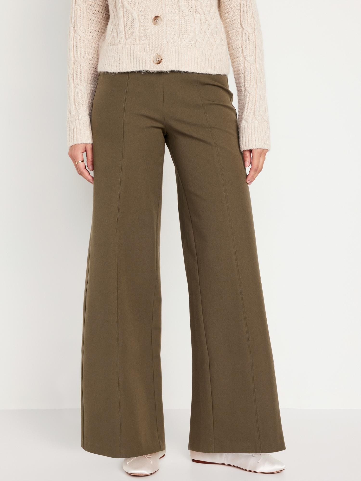 High-Waisted Pull-On Pixie Wide-Leg Pants Product Image