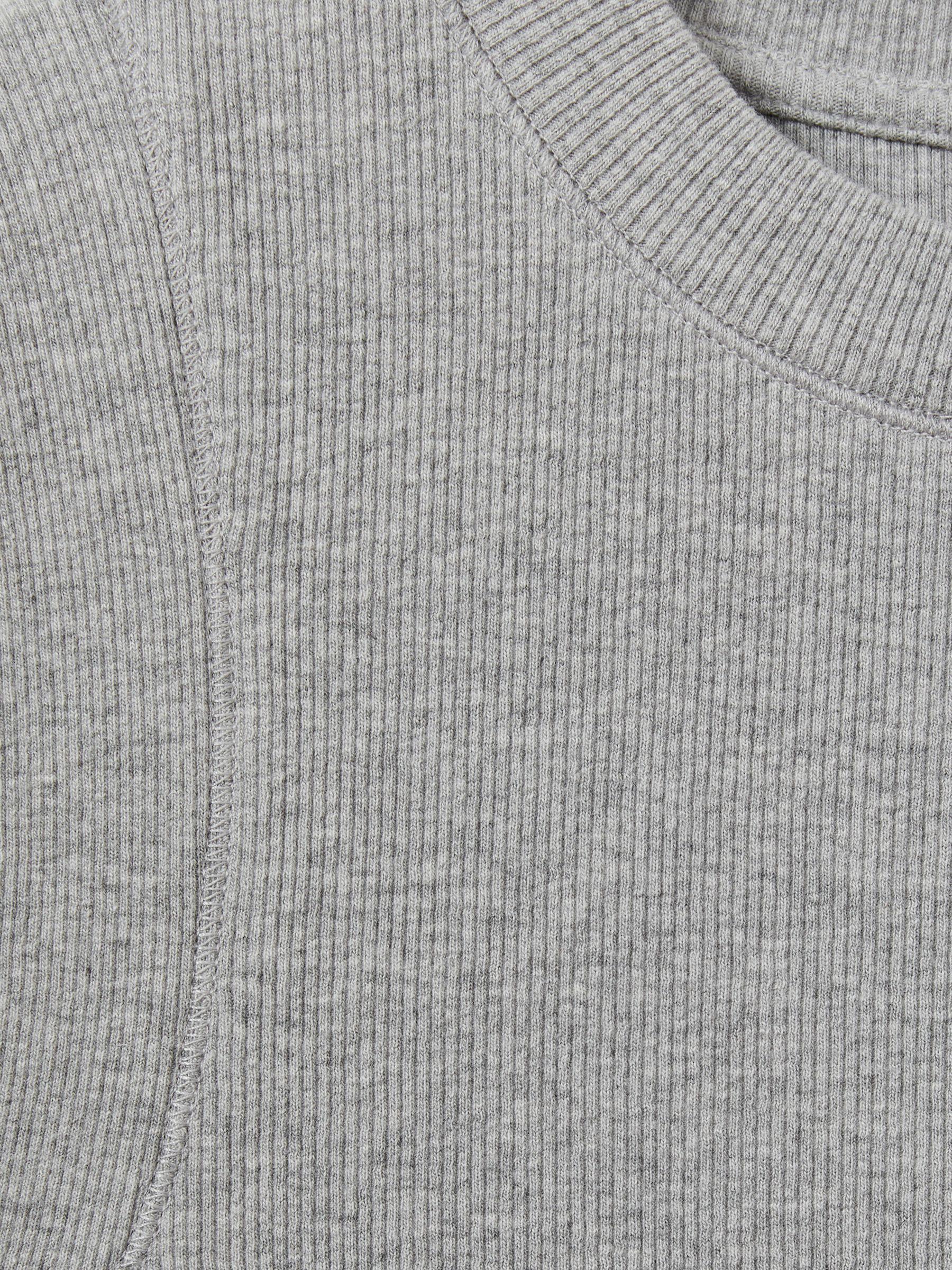 Ribbed Ruched Waist Vest in Grey Marl Product Image