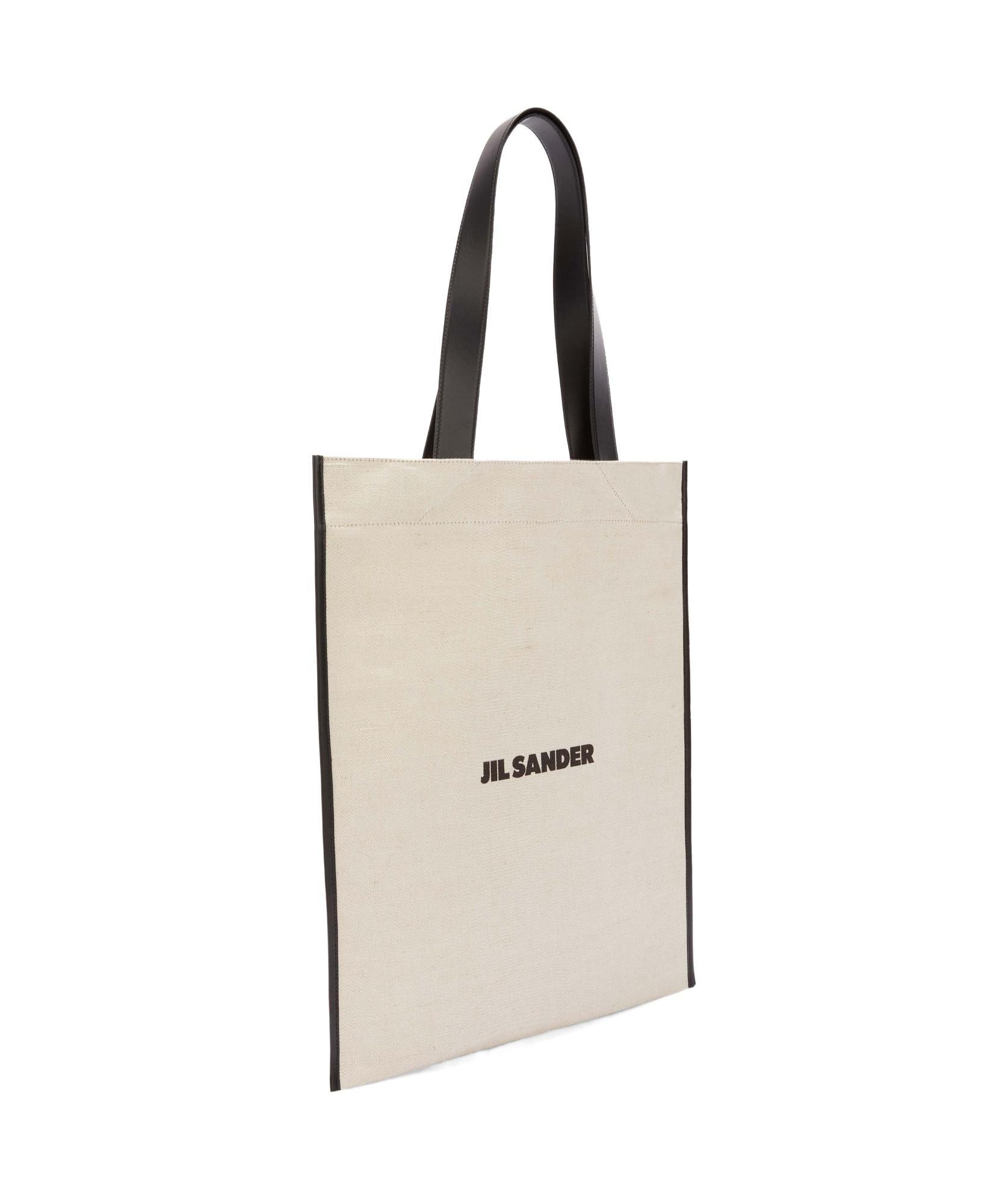 JIL SANDER Flat Shopper Medium Tote Bag In Nude Product Image