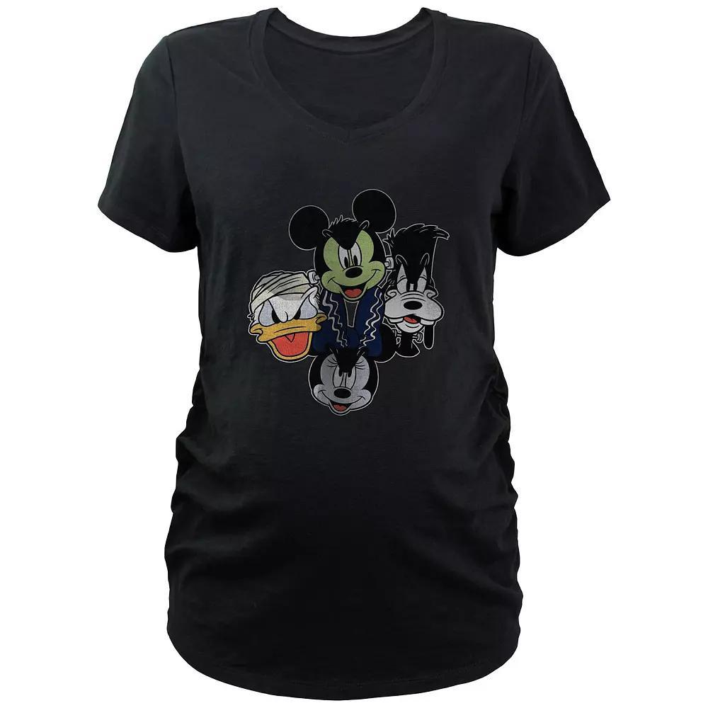 Disney's Mickey Mouse Name Stack Maternity Graphic Tee, Women's, Size: Large-Mat, Black Product Image