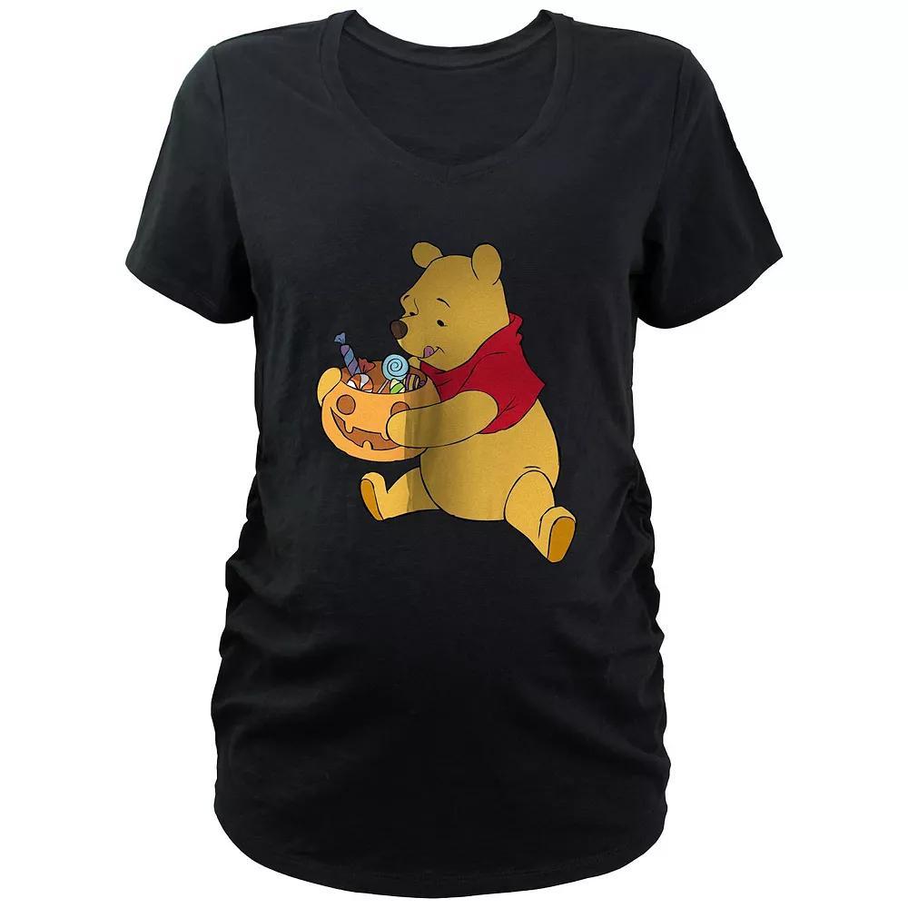 Disney's Winnie The Pooh Candy Eater Maternity Graphic Tee, Women's, Size: XXL-MAT, Black Product Image