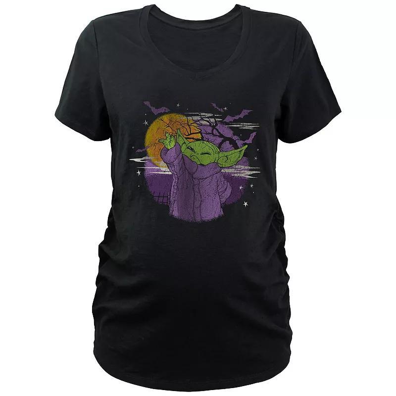 Maternity Star Wars The Mandalorian Halloween The Child Graphic Tee, Women's, Size: XXL-MAT, Black Product Image