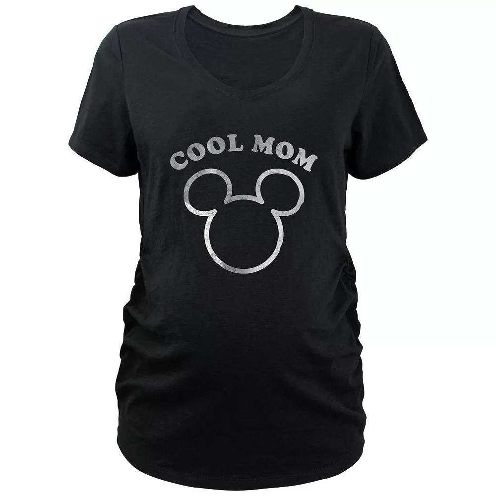 Disney's Mickey Mouse Cool Mom Maternity Graphic Tee, Women's, Size: Large-Mat, Black Product Image