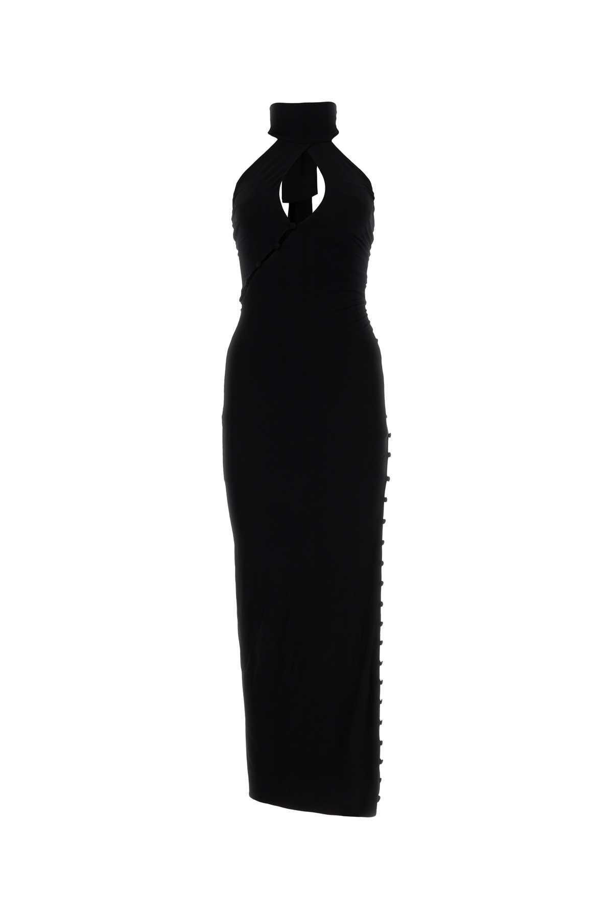 MAGDA BUTRYM Black Button Maxi Dress Product Image
