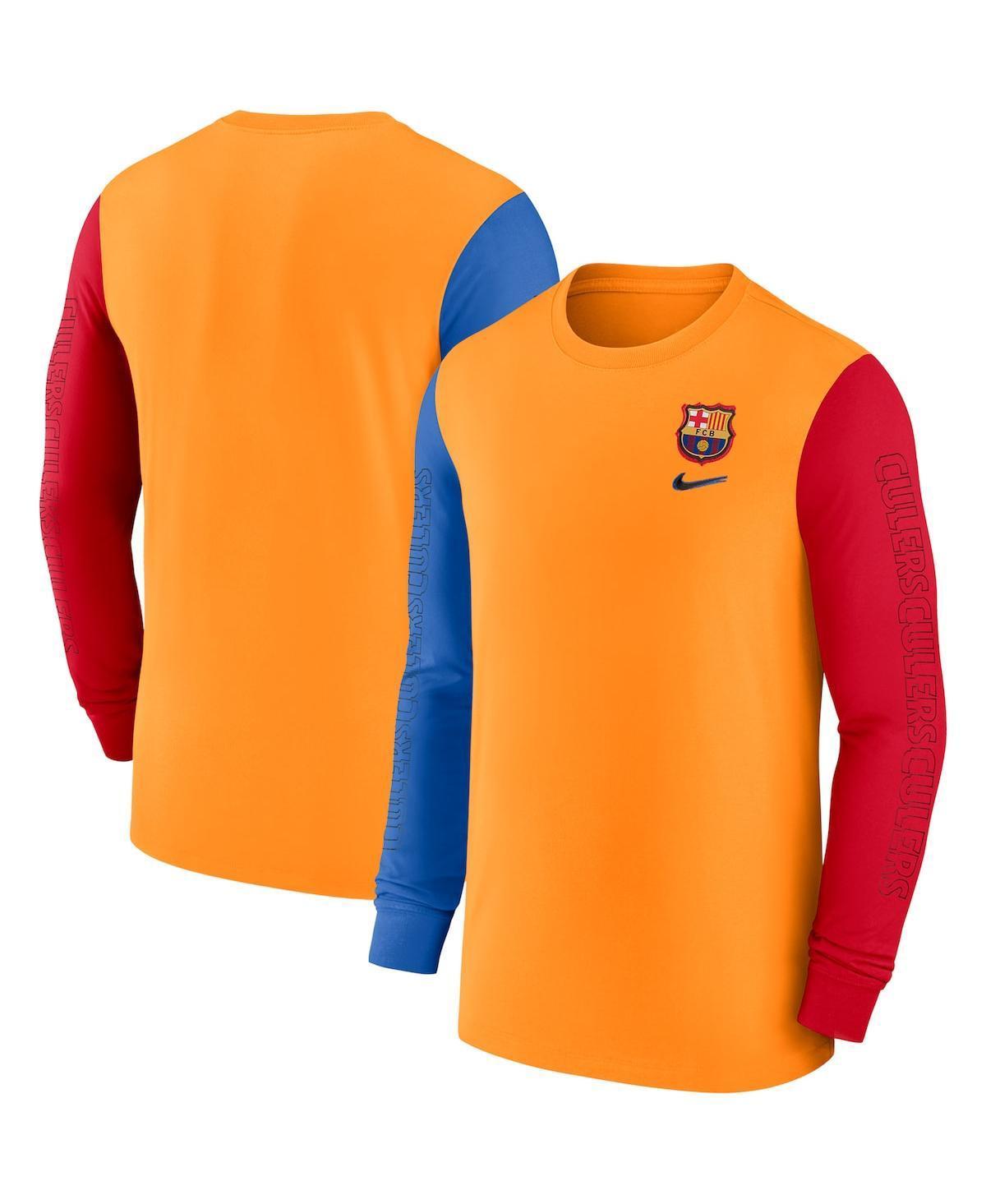 Mens Nike Orange Barcelona Ignite Long Sleeve T-Shirt Product Image