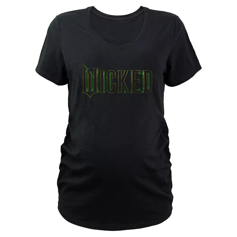 Maternity Wicked Title Logo Graphic Tee, Women's, Size: Medium-Mat, Black Product Image