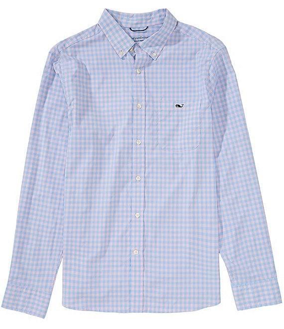 Vineyard Vines Topsail Gingham Featherweight Performance Stretch Long Sleeve Woven Shirt Product Image
