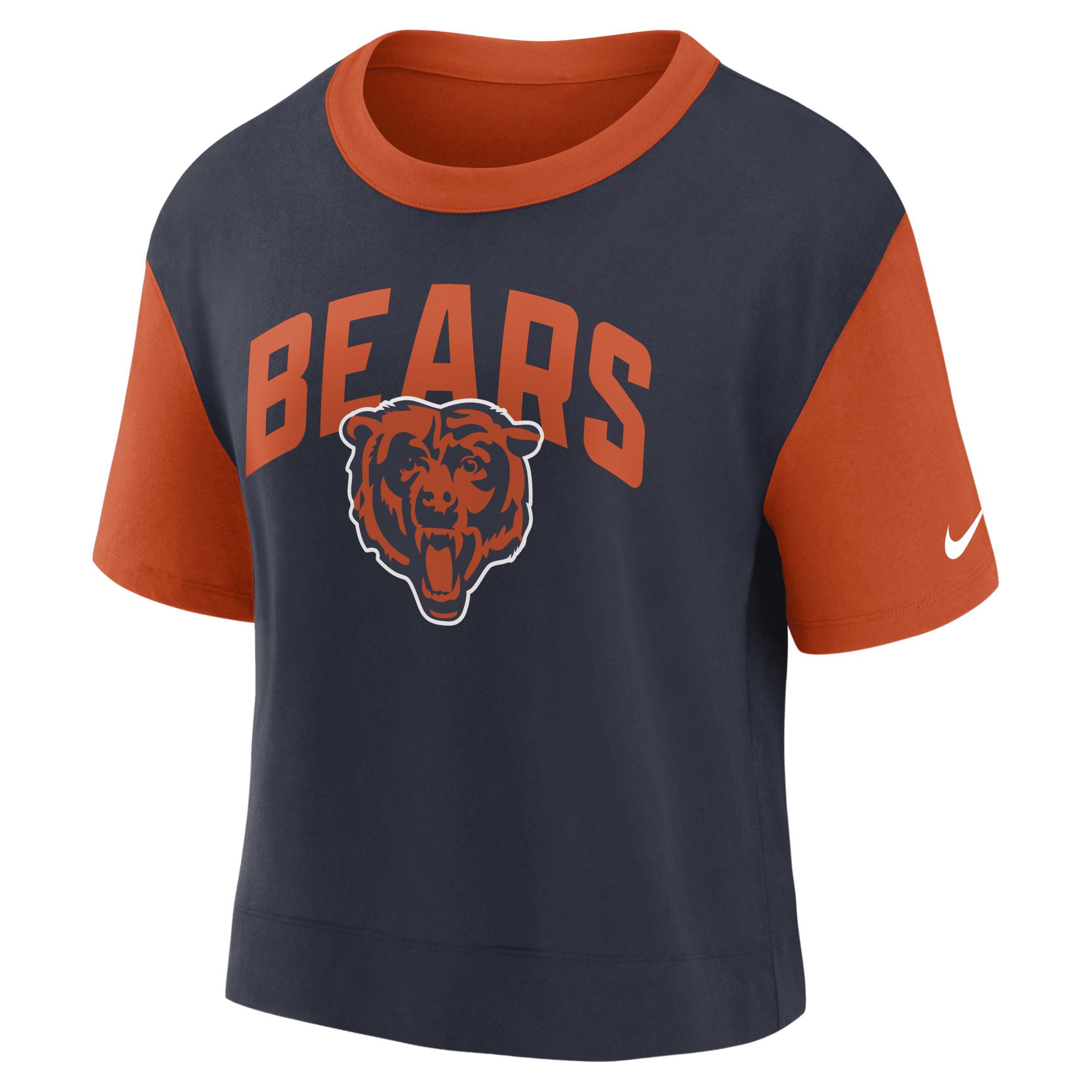Women's Nike Orange/Navy Chicago Bears High Hip Fashion T-Shirt, Size: XL Product Image