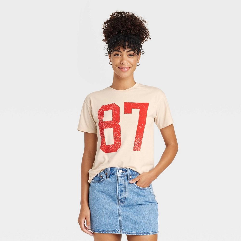 Women's Number 87 Short Sleeve Graphic T-Shirt 1X: Grayson Threads, Cotton-Polyester Blend, Typography Design Product Image
