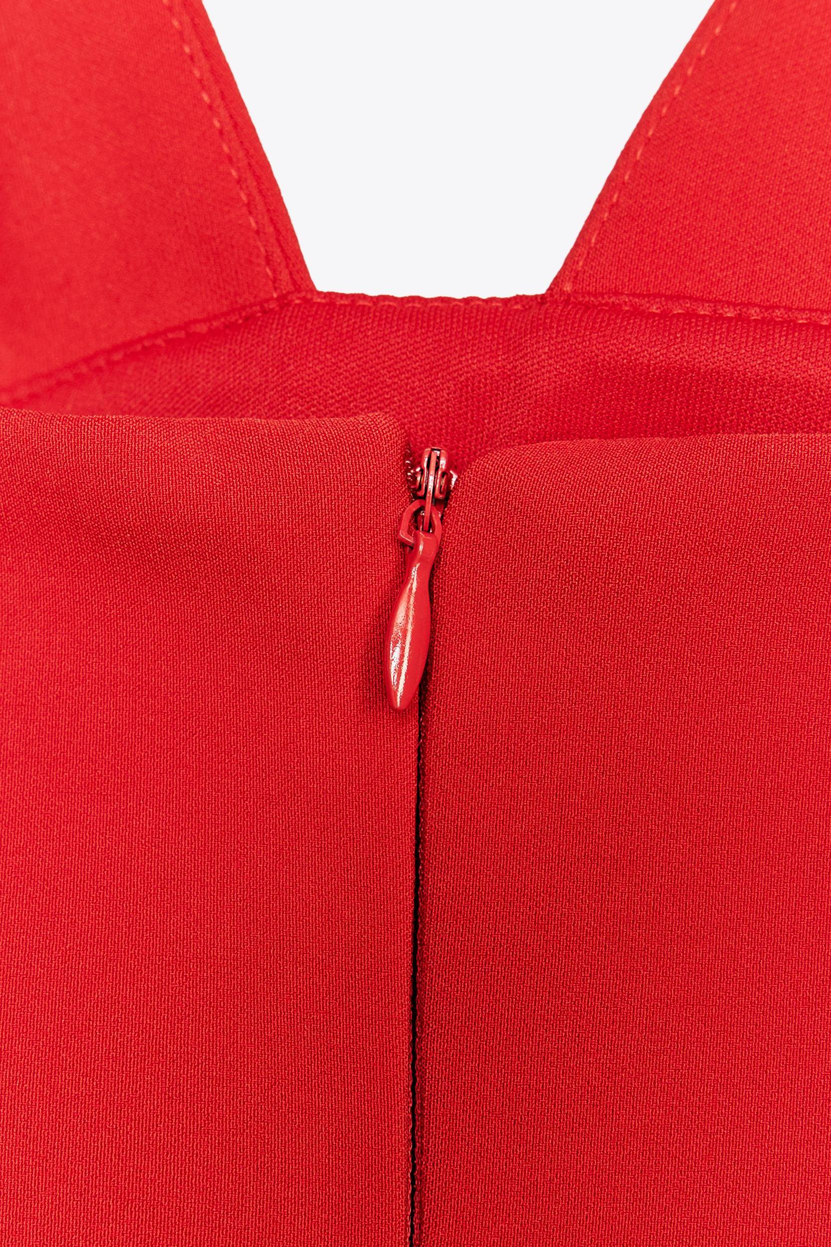 SHORT EMBOSSED FLORAL DRESS Product Image