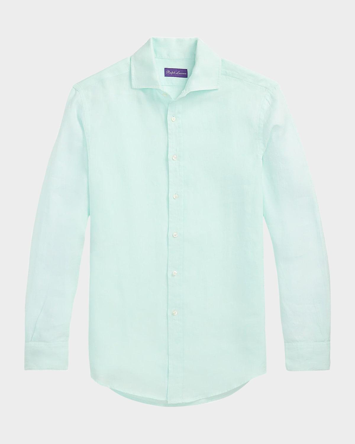 Mens Basketweave Linen Sport Shirt Product Image