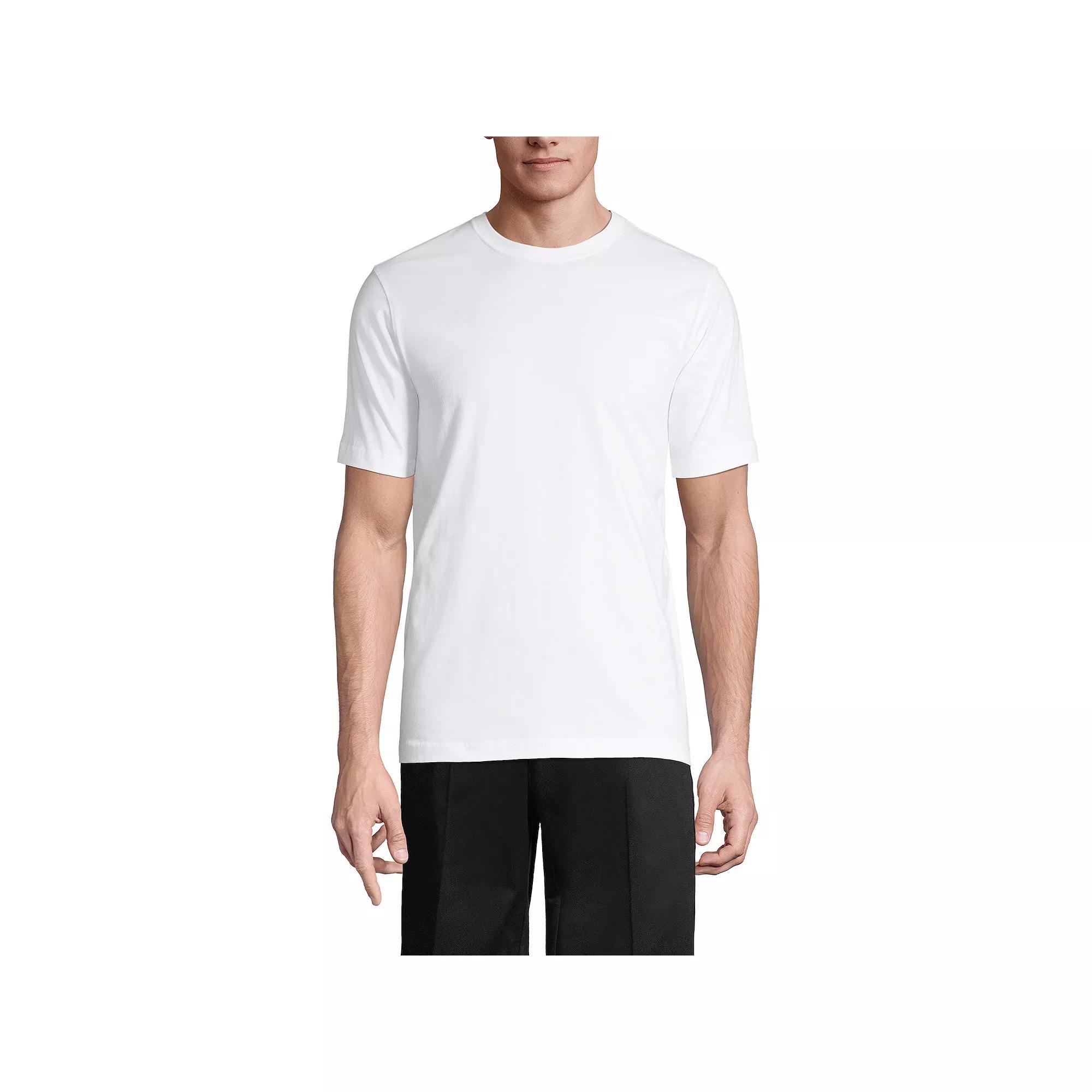 Men's Lands' End Essential Short Sleeve School Uniform T-shirt, Size: Small, Classic Blue Product Image