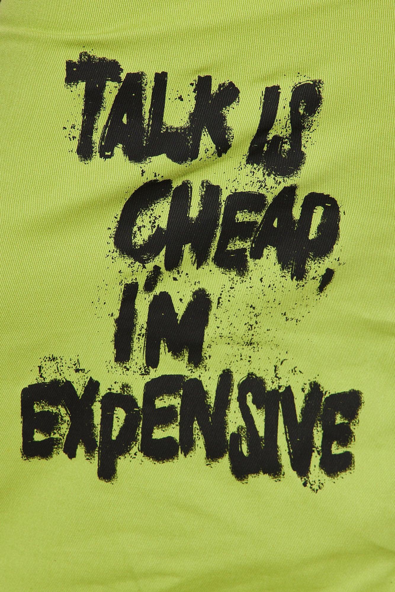 Talk Is Cheap Denim Maxi Dress - Lime Product Image