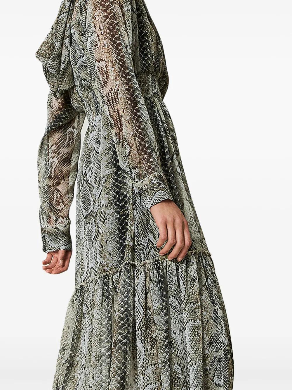 snake-print creponne maxi dress Product Image