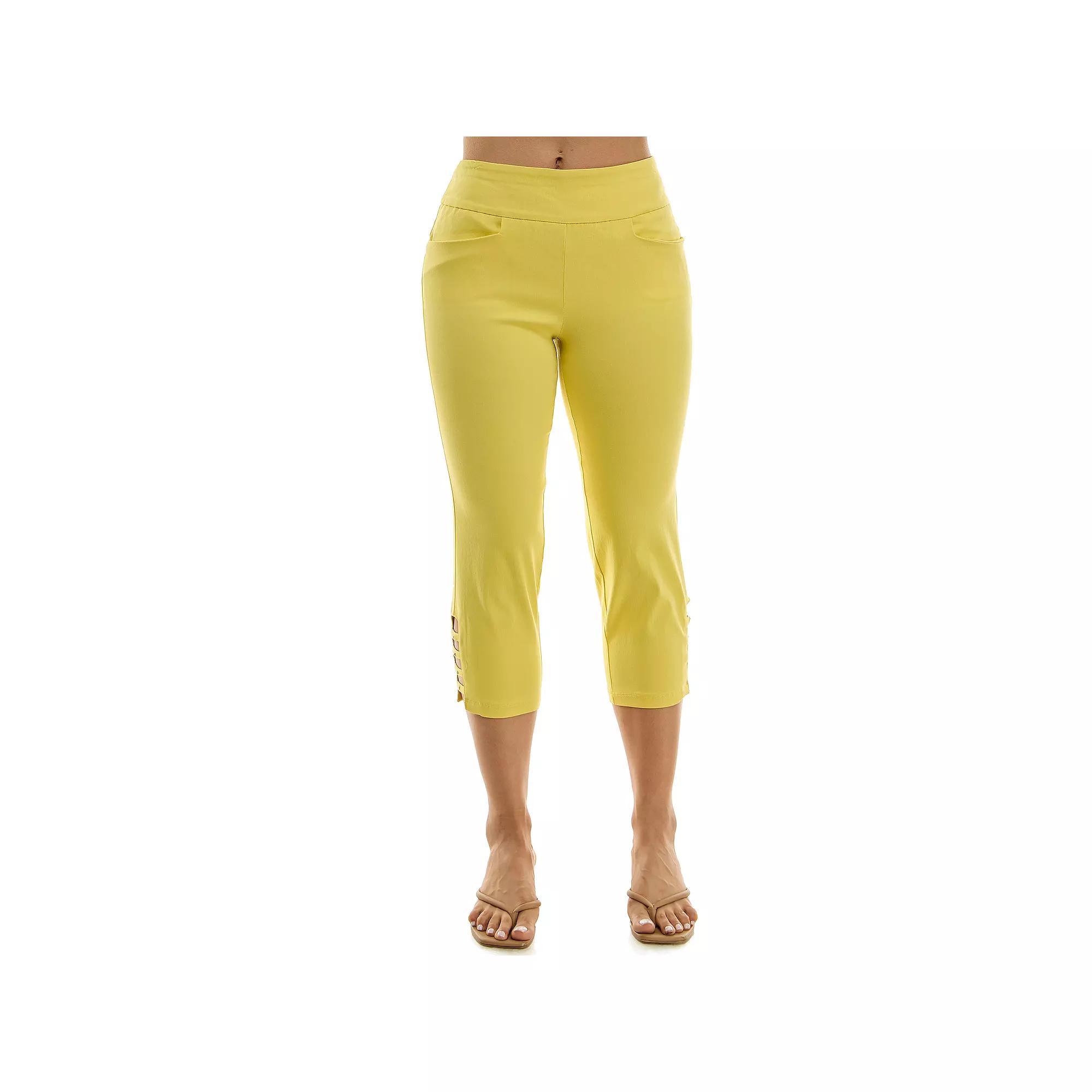 Women's Nina Leonard Pull-On Crop Pants, Size: Small, Glass Product Image