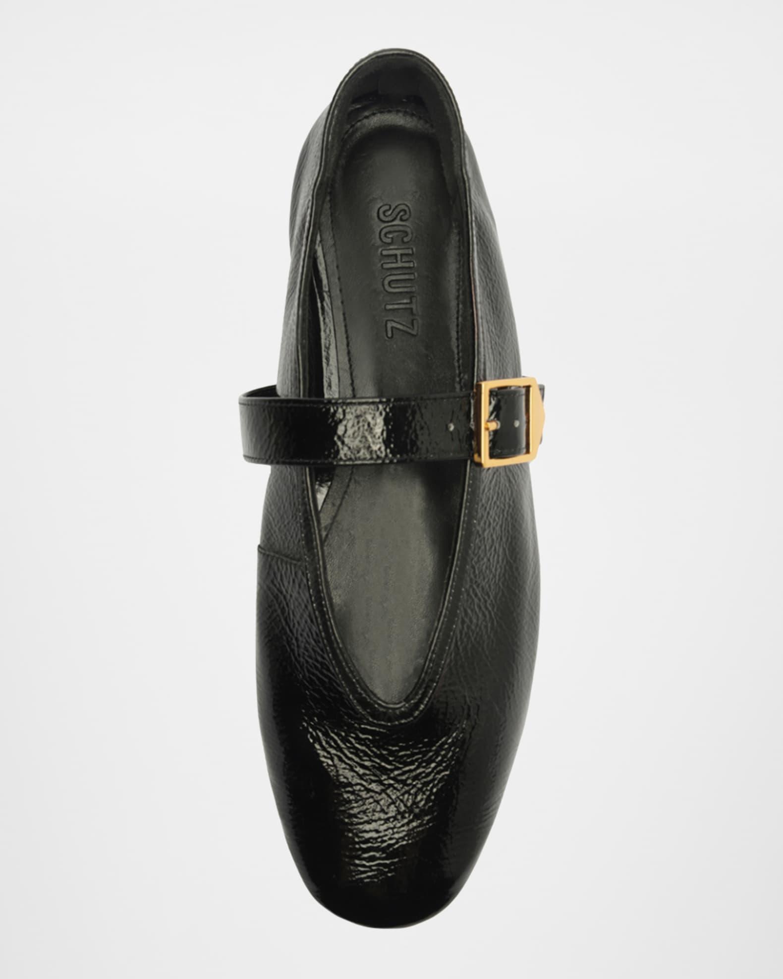 Courtney Leather Buckle Flats Product Image