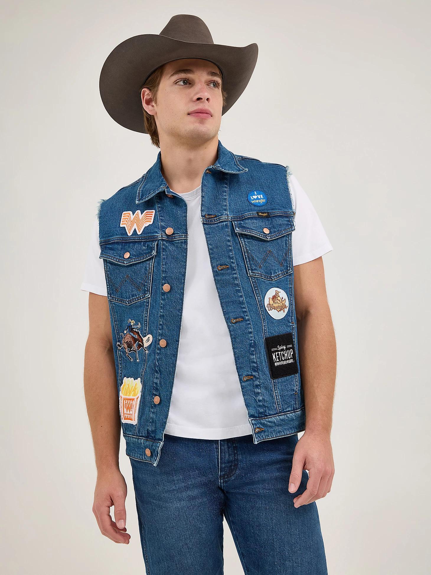 Wrangler x Whataburger Men's Cut-Off Vest | Men's JACKETS & OUTERWEAR | Wrangler® Product Image