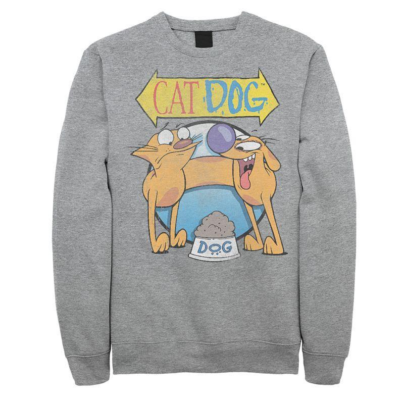 Men's CatDog Classic Logo Pullover, Size: Large, Athletic Grey Product Image