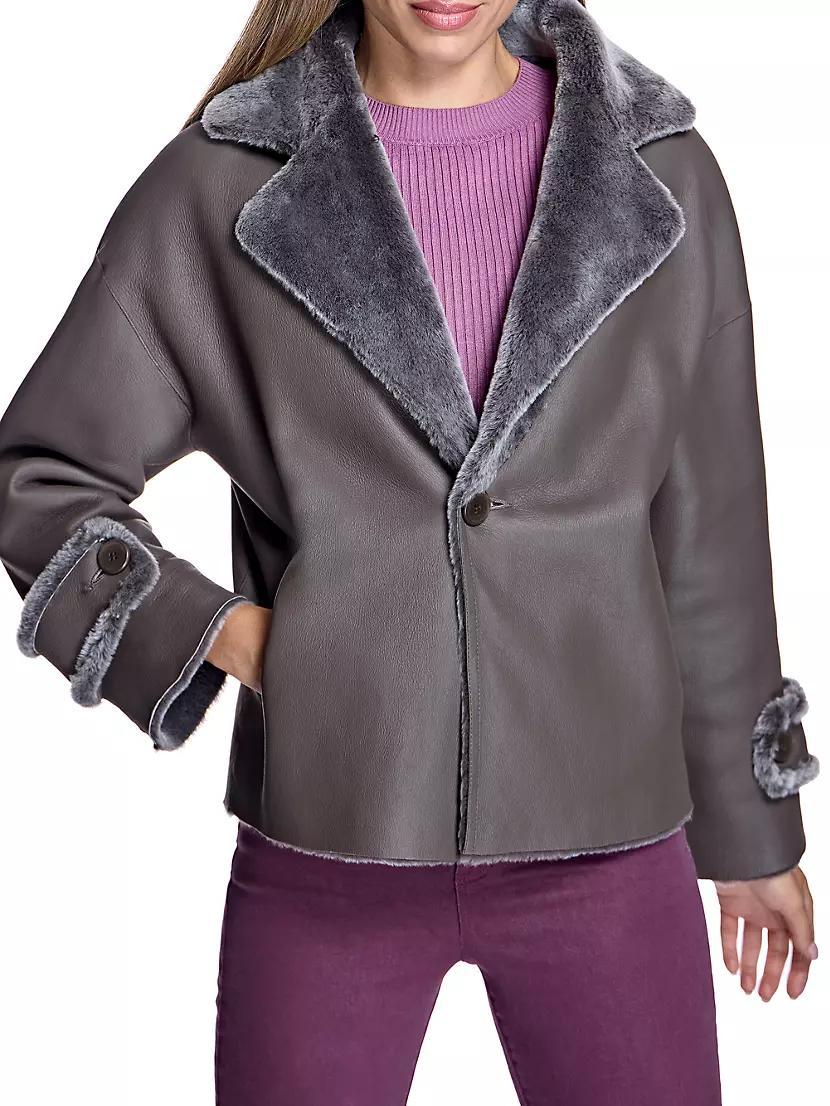 Dyed Shearling Lamb Reversible Jacket Product Image