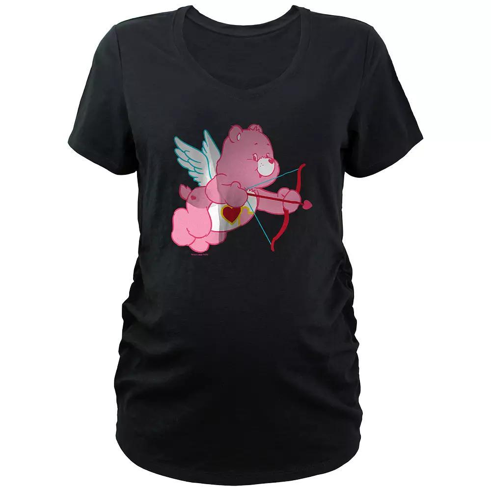 Maternity Care Bears Cupid Bear Short Sleeve Graphic Tee, Women's, Size: Large-Mat, Black Product Image