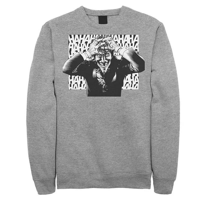 Men's DC Comics The Joker HAHAHA Sweatshirt, Size: XXL, Grey Heather Product Image